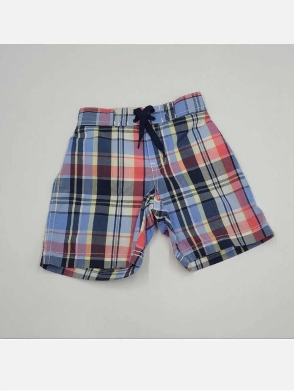 NEW Janie and Jack baby boy plaid swim trunks size 18-24 months